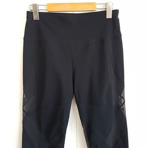 SWEATY BETTY S Mesh 7/8 Crop Leggings Black Size Small